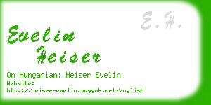 evelin heiser business card